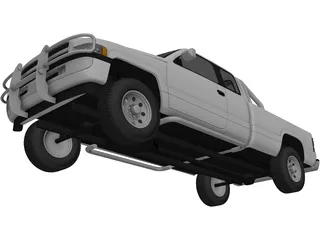Dodge Ram Extended Cab (1996) 3D Model