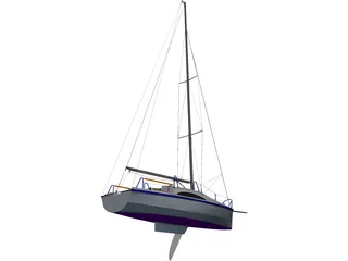 K800 Sail Yacht 3D Model