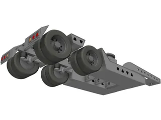 Trailer 3 Axle 3D Model