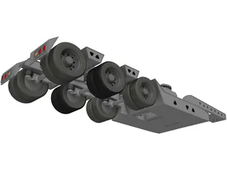 Trailer 5 Axle 3D Model