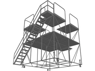 CL-215 Maintenence Scaffold 3D Model