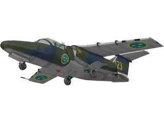 SAAB 105 SK60 3D Model