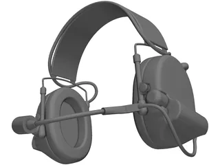 Peltor MT15H69FB-09 Com-Tac II Headset 3D Model