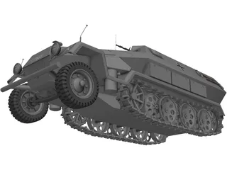 SdKfz 251/1 Hanomag 3D Model