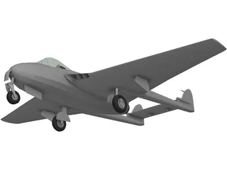 De Havilland D.H. 100 Mk.50 Vampire 3D Model