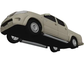 Toyota Hilux Extended Cab 3D Model