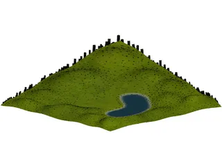 Hill Lake 3D Model
