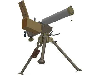 Maxim Machine Gun 3D Model