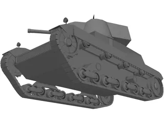 Polish Tank (1939) 3D Model