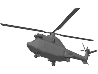 Eurocopter AS-332 Super Puma 3D Model