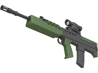 SA80 L85 Rifle 3D Model