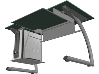 Computer Station 3D Model