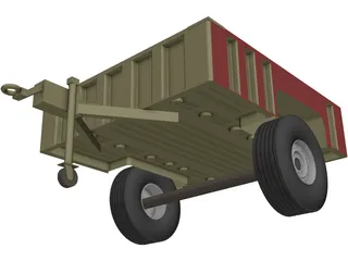 Military Trailer 3D Model