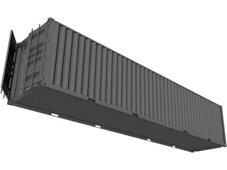 Shipping Container 40x08x08 3D Model