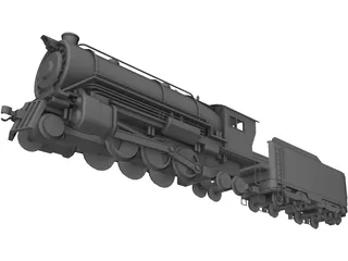 Train Locomotive 3D Model