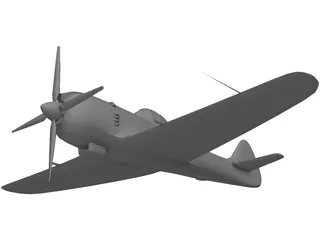 A6M2-0 Airplane 3D Model