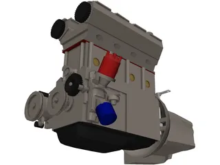 Engine V8 3D Model