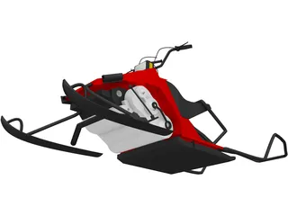 Snowmobile 3D Model