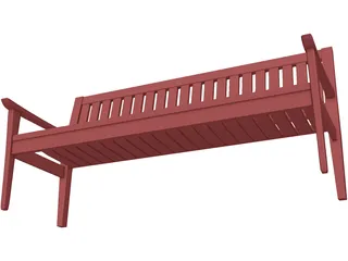 Madison Bench 3D Model