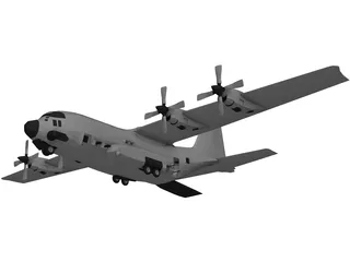 Lockheed AC-130 Hercules 3D Model