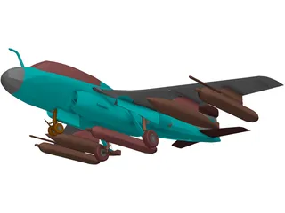 Grumman EA-6B Prowler 3D Model