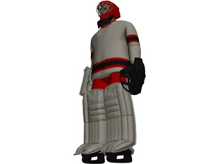 Hockey Goalie 3D Model