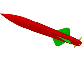 Exocet Missile 3D Model