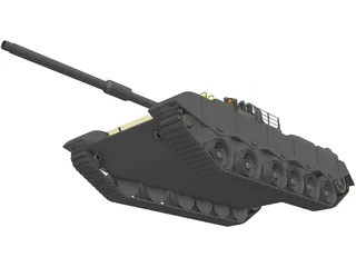 Type 80 Russian Tank 3D Model