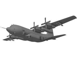 Lockheed AC-130U Spooky 3D Model