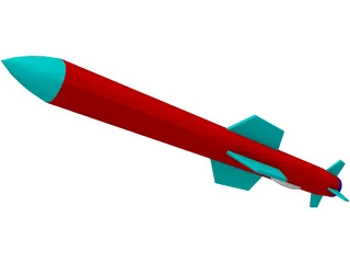 Harpoon Missile 3D Model