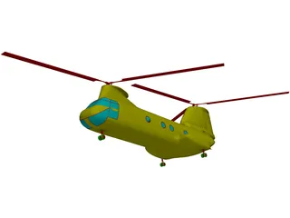 Boeing CH-46D Sea Knight 3D Model