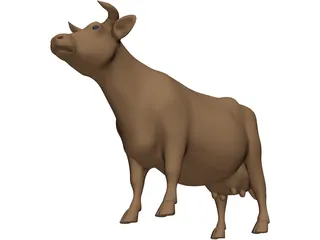 Young Cow 3D Model