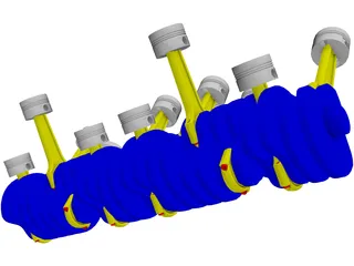 V12 Engine 3D Model