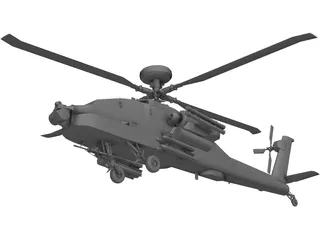 Boeing AH-64D Apache 3D Model