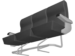 Seats Airplane 3D Model