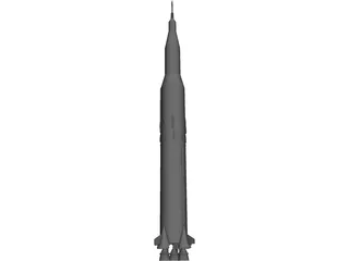 Apollo Rocket with Lunar Lander 3D Model