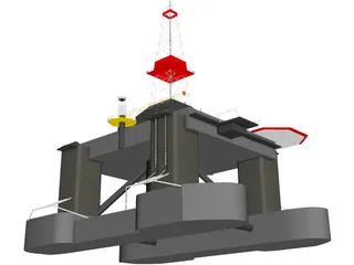 Oil Platform Offshore 3D Model