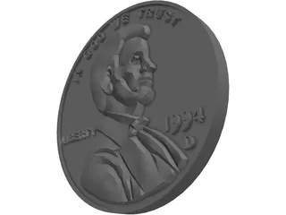 Coin Penny 3D Model