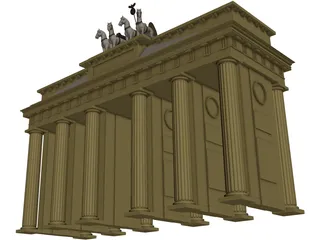 Brandenburg Gate Berlin 3D Model