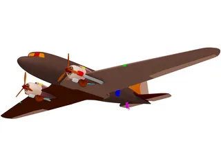 Douglas DC-3 3D Model