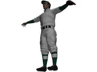 Baseball Player [+Glove] 3D Model
