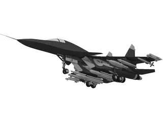 Sukhoi Su-27IB Flanker 3D Model