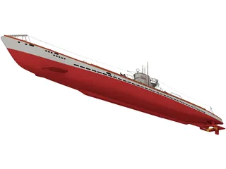 Type IX B V Boat 3D Model