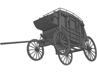 Stage Coach 3D Model