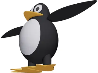 Linux Penguin 3D Model