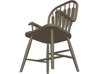 Chair Wooden 3D Model