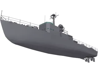 USS Linux Patrol Boat 3D Model