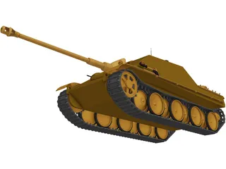 J Panther Tank 3D Model