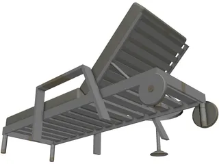 Pool Side Chaise Longue 3D Model
