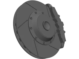 Brake Disc and Pads 3D Model